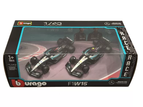 Mercedes W15 F1 комплект (2024) - #44 Lewis Hamilton - #63 George Russell - Bburago - 1:43