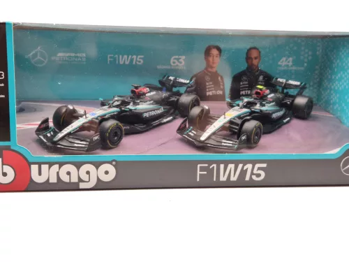 Mercedes W15 F1 комплект (2024) - #44 Lewis Hamilton - #63 George Russell - Bburago - 1:43