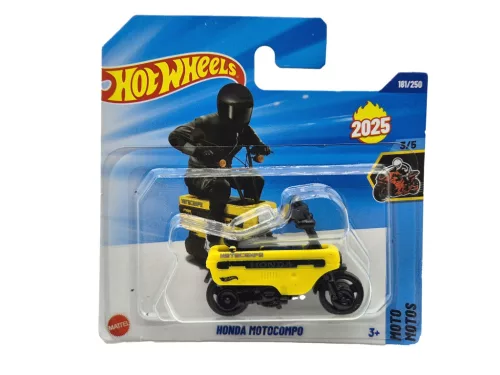 Hot Wheels Honda Motocompo - жълто - Moto 3/5 - 181/250 - Hot Wheels - 1:64
