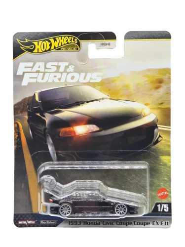 Hot Wheels Premium Fast and Furious - Fast & Furious 1/5 - 1993 Honda Civic Coupe - Hot Wheels - 1:64