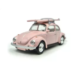   Volkswagen VW Beetle Bogár Coccinelle (1973) - със сърф дъски - Norev - 1:43