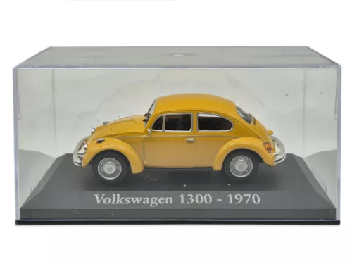 Volkswagen VW Beetle Bogár 1300 (1970) - жълт - Edicola - 1:43