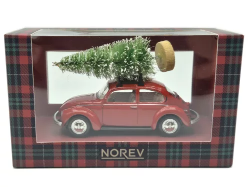 Volkswagen VW Beetle Бръмбар - с елха - коледна подаръчна кутия - Norev - 1:43