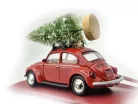 Volkswagen VW Beetle Бръмбар - с елха - коледна подаръчна кутия - Norev - 1:43