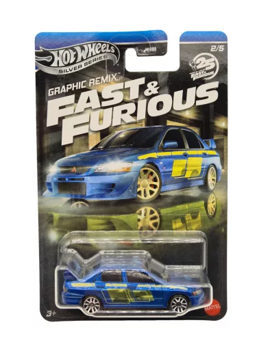 Hot Wheels Graphic Remix - Fast and Furious - Fast & Furious 2/5 - Mitsubishi Lancer Evolution VII - Hot Wheels - 1:64