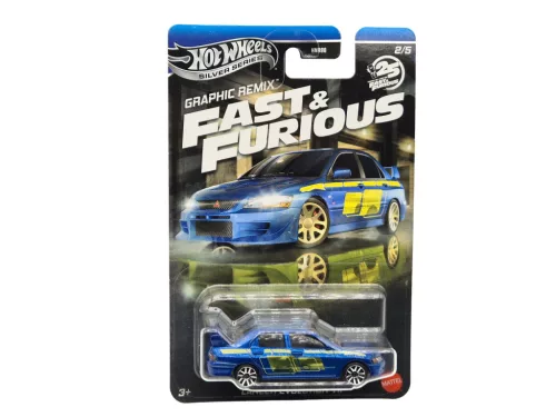 Hot Wheels Graphic Remix - Fast and Furious - Fast & Furious 2/5 - Mitsubishi Lancer Evolution VII - Hot Wheels - 1:64
