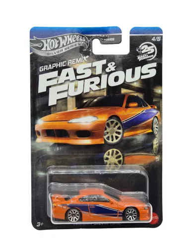 Hot Wheels Graphic Remix - Fast and Furious - Смъртоносно бързи 4/5 - Nissan Silvia (S15) - Hot Wheels - 1:64