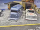 Hot Wheels Premium - комплект от 4 броя - Speed Waze - Classic Hydroplane - Citroen H Van - Toyota Stout Drift Truck - Hot Wheels диорама - 1:64