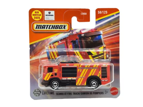 Scania XT Fire Truck - пожарна кола - пожарна - 58/125 - блистер - Matchbox - 1:64