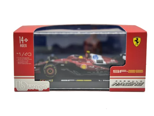 Ferrari SF-25 Team Scuderia F1 #44 (2025) - Lewis Hamilton - С ПИЛОТ - Bburago - 1:43