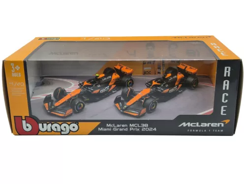 McLaren MCL38 F1 комплект (2024) - #4 Lando Norris - #81 Oscar Piastri - Bburago - 1:43