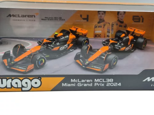 McLaren MCL38 F1 комплект (2024) - #4 Lando Norris - #81 Oscar Piastri - Bburago - 1:43