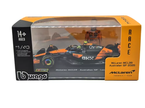 McLaren MCL39 F1 #4 (2025) - Lando Norris - С ПИЛОТ - Bburago - 1:43