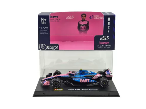 Alpine A525 F1 #43 (2025) - Franco Colapinto - С ПИЛОТ - Bburago - 1:43