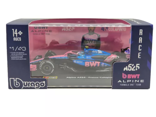 Alpine A525 F1 #43 (2025) - Franco Colapinto - С ПИЛОТ - Bburago - 1:43