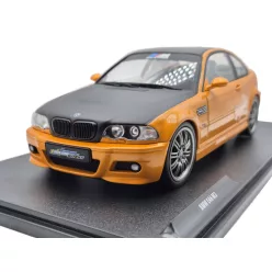   BMW E46 M3 coupe (2000) - оранжев / черен - Solido - 1:18