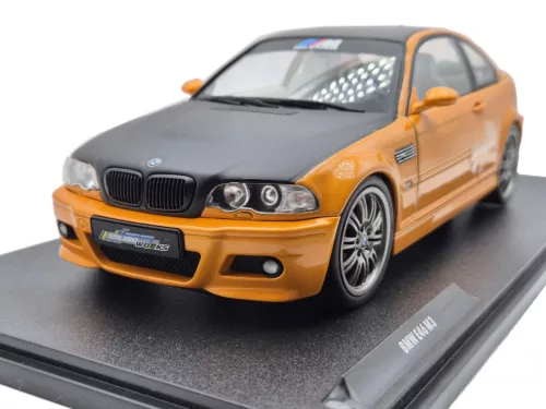 BMW E46 M3 coupe (2000) - оранжев / черен - Solido - 1:18