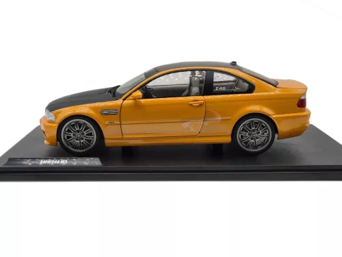 BMW E46 M3 coupe (2000) - оранжев / черен - Solido - 1:18