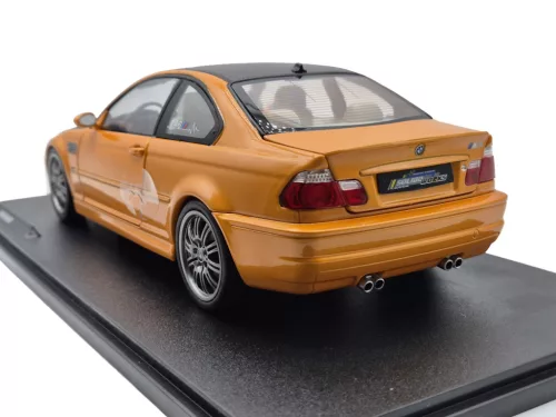 BMW E46 M3 coupe (2000) - оранжев / черен - Solido - 1:18