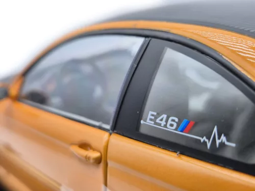 BMW E46 M3 coupe (2000) - оранжев / черен - Solido - 1:18
