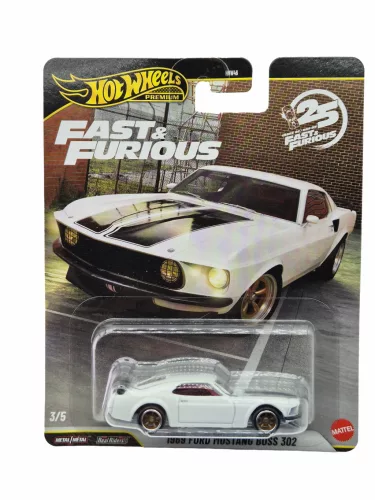 Hot Wheels Premium Fast and Furious - Смъртоносно бързи 3/5 - Ford Mustang Boss 302 (1969) - Hot Wheels - 1:64