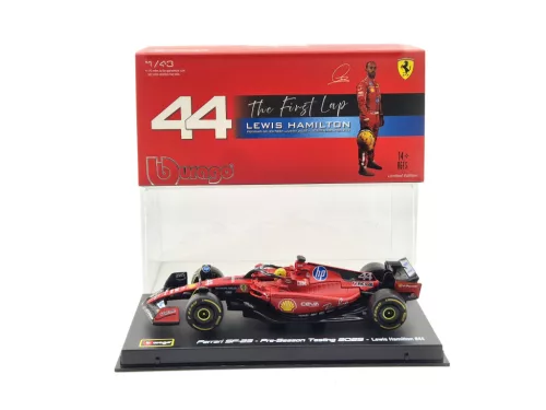 Ferrari SF-23 Team Scuderia F1 #44 (2023) - Fiorano - the first lap - Lewis Hamilton - С ПИЛОТ - Bburago - 1:43