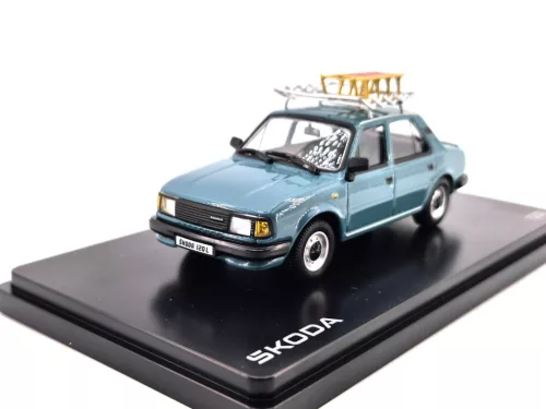 Skoda 120L (1984) - с багажник на покрива и шейна - тюркоазен - Abrex - 1:43