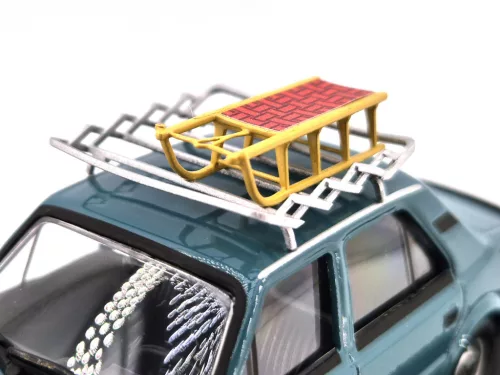 Skoda 120L (1984) - с багажник на покрива и шейна - тюркоазен - Abrex - 1:43