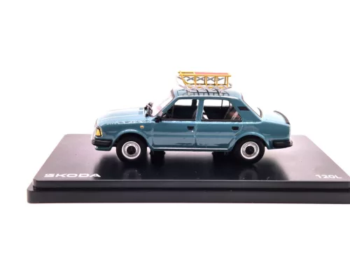 Skoda 120L (1984) - с багажник на покрива и шейна - тюркоазен - Abrex - 1:43