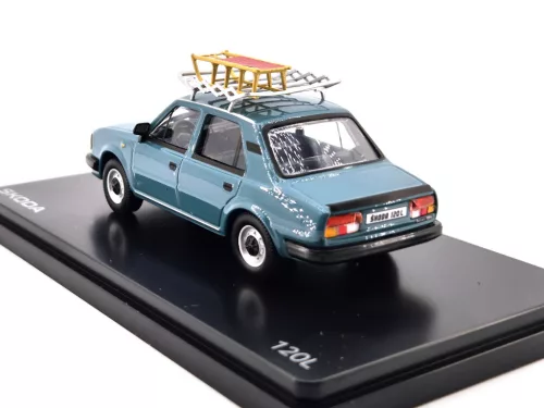 Skoda 120L (1984) - с багажник на покрива и шейна - тюркоазен - Abrex - 1:43