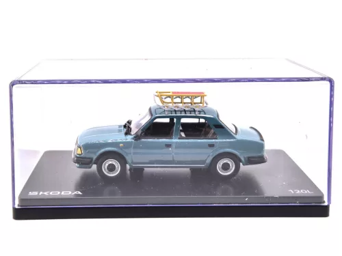 Skoda 120L (1984) - с багажник на покрива и шейна - тюркоазен - Abrex - 1:43