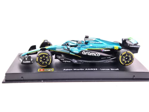 Aston Martin AMR25 F1 #18 (2025) - Lance Stroll - С ПИЛОТ - Bburago - 1:43
