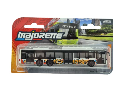 MAN Lion's city C автобус - син графити - Majorette - 1:64