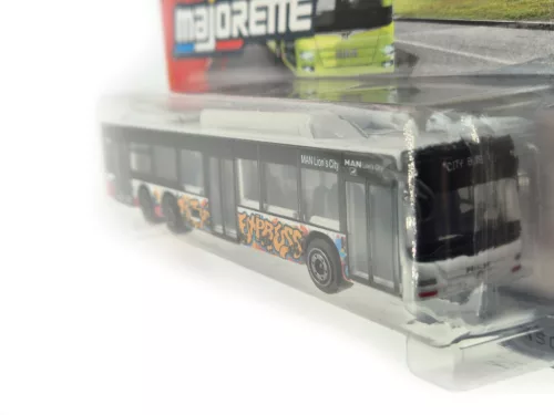 MAN Lion's city C автобус - син графити - Majorette - 1:64