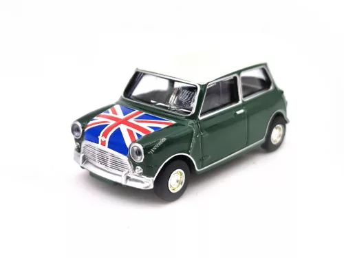 Mini Cooper S (1964) - бадемовозелен, декор със знаме 1:54