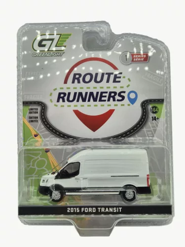 Ford Transit (2015) - повдигнат - бял - Greenlight - 1:64