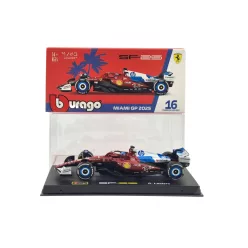   Ferrari SF-25 Team Scuderia F1 #16 (2025) - Miami GP - Charles Leclerc - С ПИЛОТ - Bburago - 1:43
