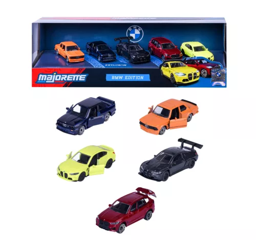BMW комплект от 5 броя / сет - BMW G80 M3 - BMW X5M Competition - BMW E30 M3 - BMW G80 M3 - BMW G82 M4 GT3 Evo - Majorette - 1:64