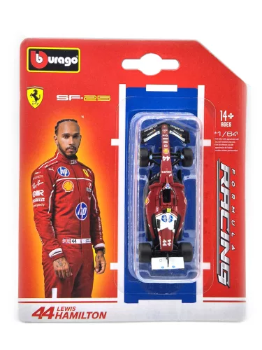Ferrari SF-25 Team Scuderia F1 #44 (2025) - Lewis Hamilton - Bburago - 1:64