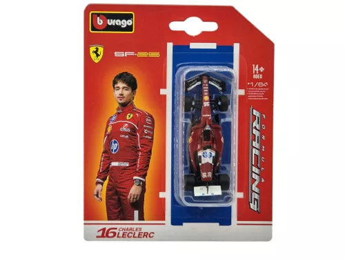 Ferrari SF-25 Team Scuderia F1 #16 (2025) - Charles Leclerc - Bburago - 1:64