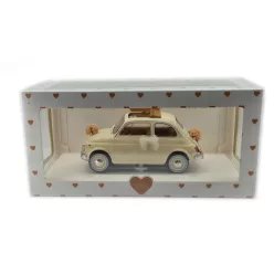   Fiat 500 L (1968) - сватбено издание - сватбен подарък - Norev - 1:18