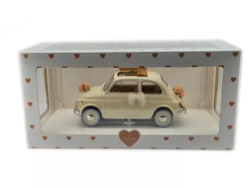 Fiat 500 L (1968) - сватбено издание - сватбен подарък - Norev - 1:18