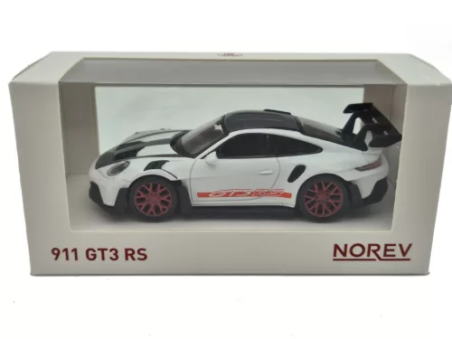 Porsche 911 992 GT3 RS Weissach Package coupe (2022) - бял - червен - Norev - 1:43