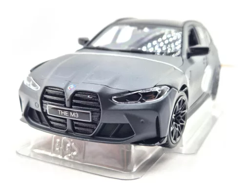 BMW G81 M3 Touring (2023) - матиран сив - Bburago - 1:24