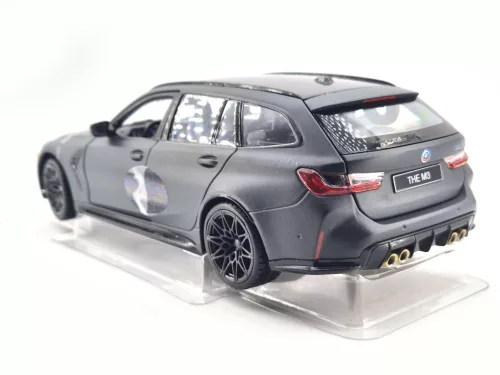 BMW G81 M3 Touring (2023) - матиран сив - Bburago - 1:24