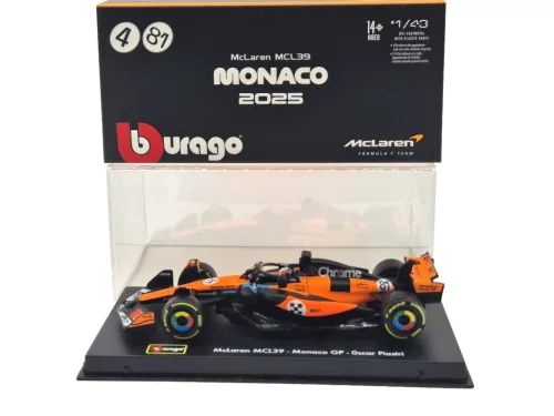 McLaren MCL39 F1 #81 (2025) - Monaco GP - Oscar Piastri - С ПИЛОТ - Bburago - 1:43