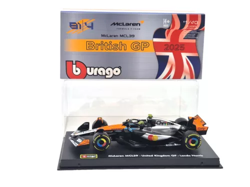 McLaren MCL39 F1 #4 (2025) - Silverstone British GP - Lando Norris - С ПИЛОТ - Bburago - 1:43