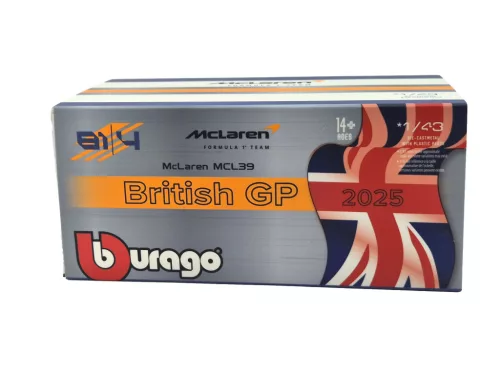 McLaren MCL39 F1 #81 (2025) - Silverstone British GP - Oscar Piastri - С ПИЛОТ - Bburago - 1:43