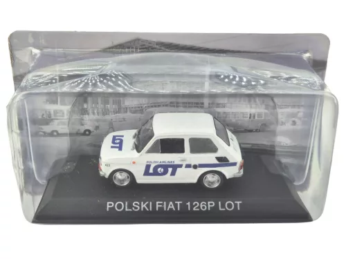 Polski Fiat 126P LOT полска авиокомпания (1973) - Edicola - 1:43