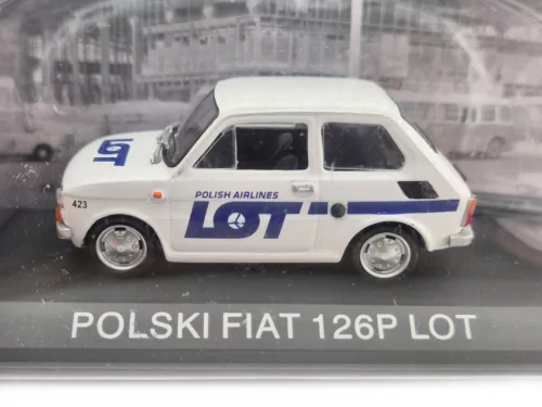 Polski Fiat 126P LOT полска авиокомпания (1973) - Edicola - 1:43
